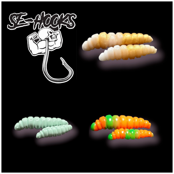 SE Baits | 10 stk MG MAGGY - 3,5cm / 2,5cm Garlic