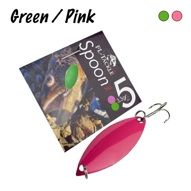 FL-Spoon 5 Blink 3,3g - Green / Pink