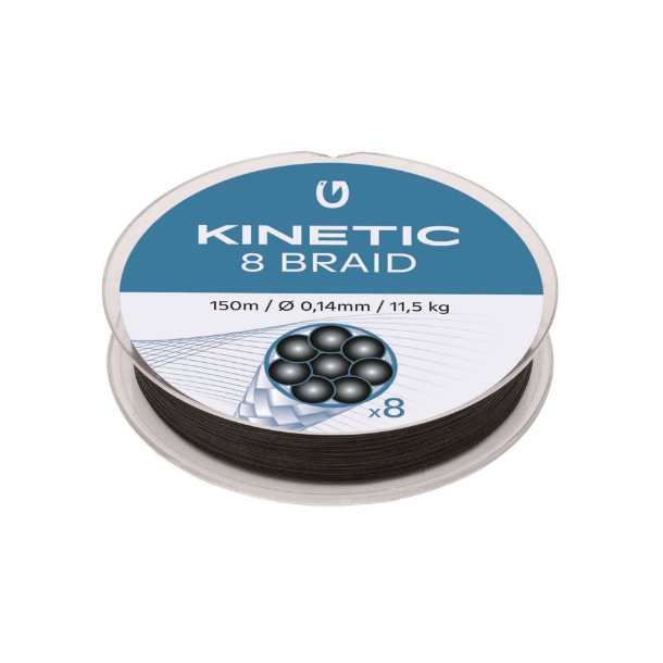 Kinetic 8 Braid 150m - Black