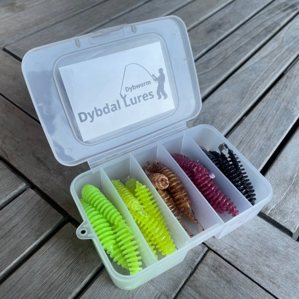 Dybdal Lures - Gummiboks Lille - Hvidlg 50mm