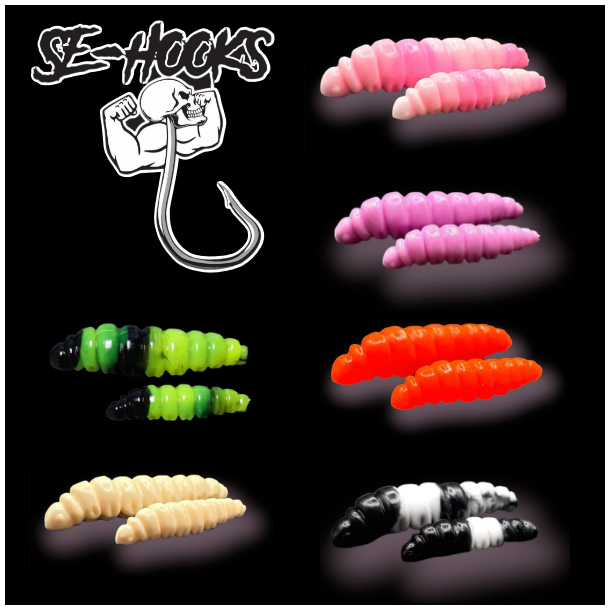 SE Baits | 10 stk MG MAGGY - 3,5cm / 2,5cm Garlic