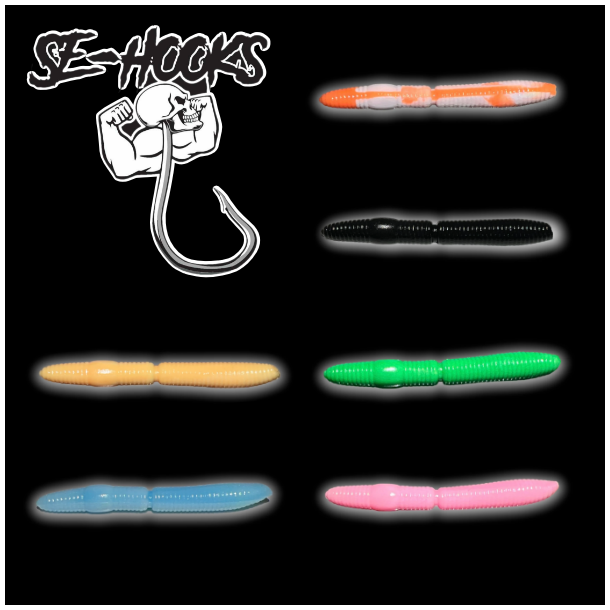 SE Baits | 10 stk R -WORM - 5,5cm Garlic